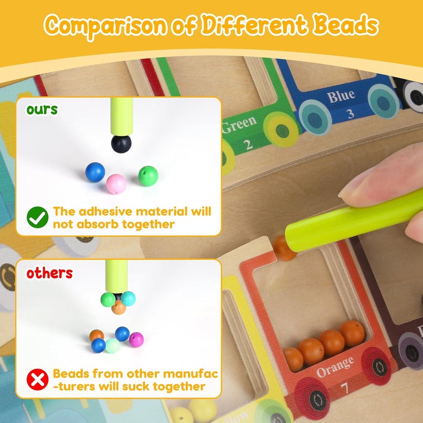 Kids Magnetic Color & Number Puzzle Board
