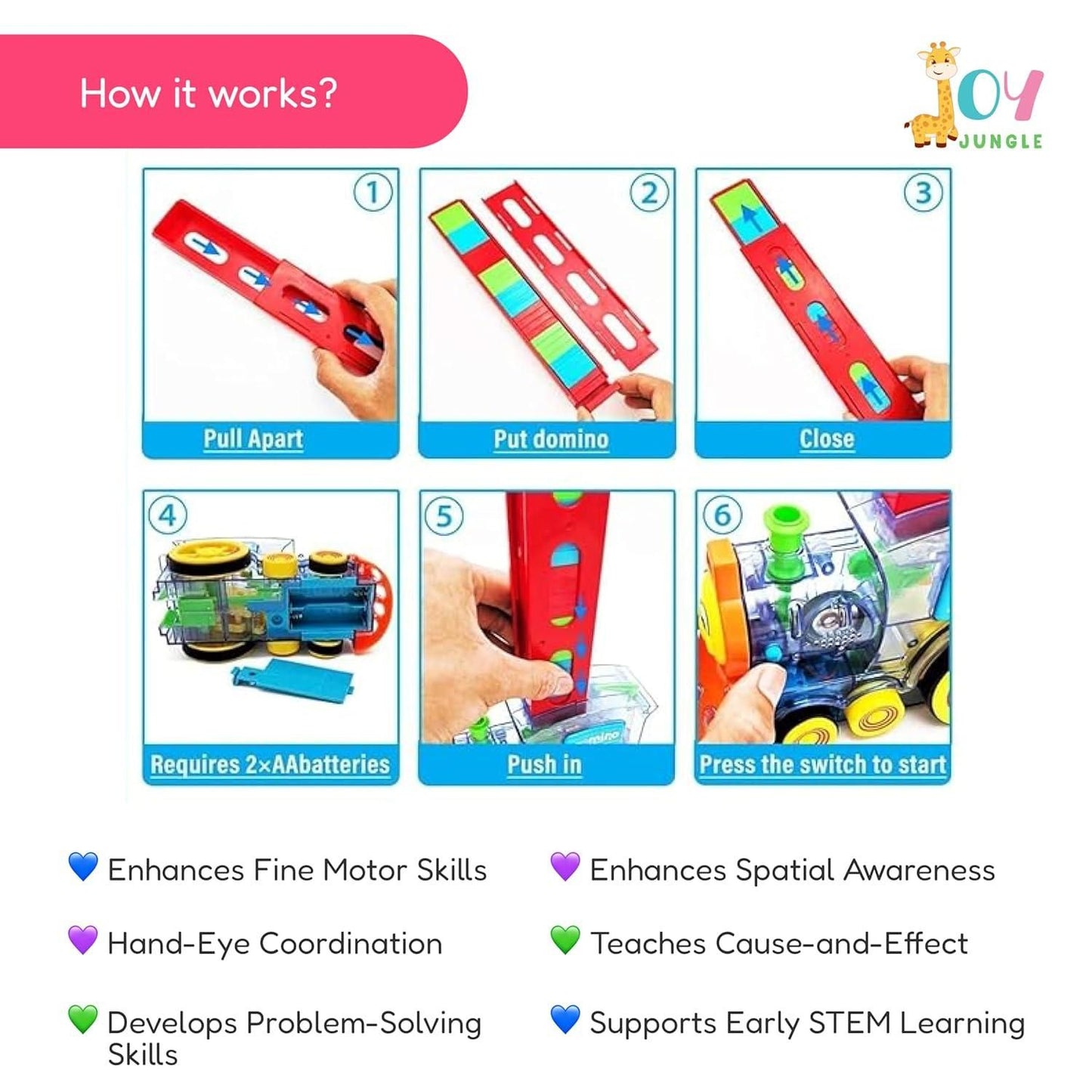 STEM Train Domino Toy for Kids – Safe & Educational