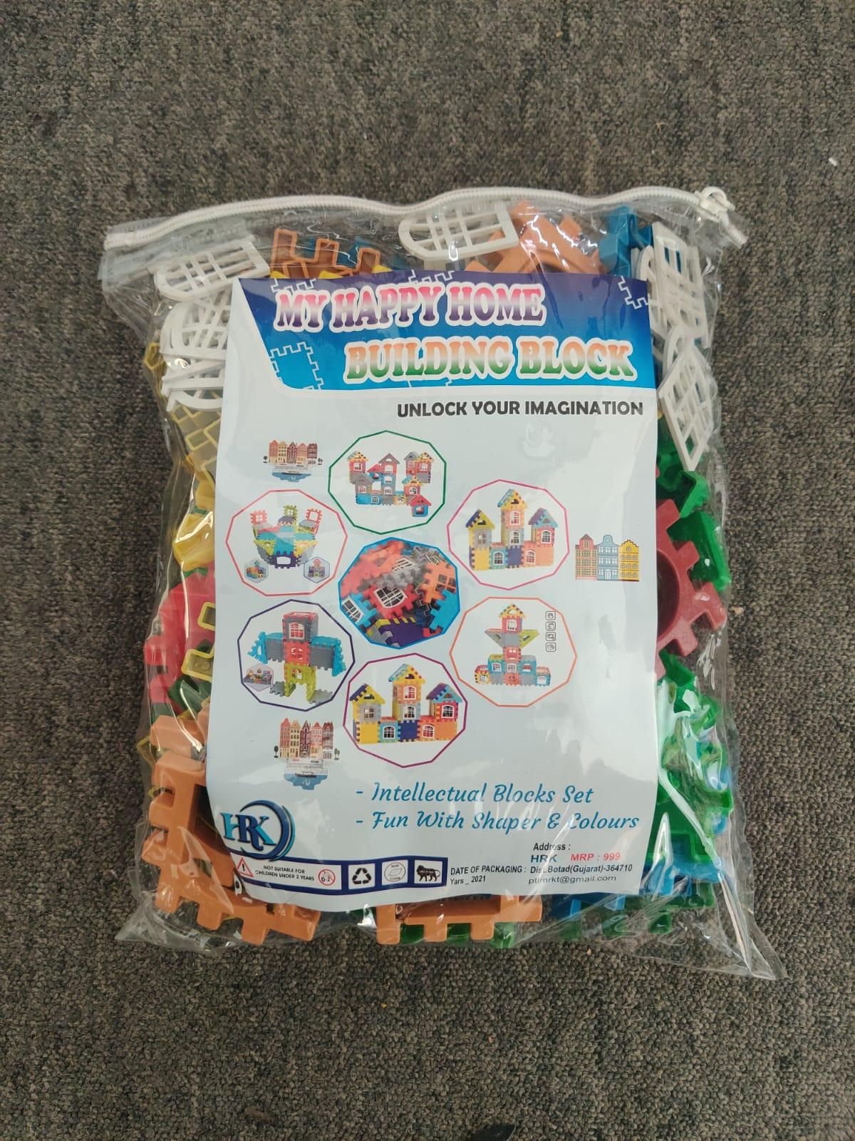 50-Piece Mini House Blocks – Safe & Fun Construction Toy for 2-5 Year Olds