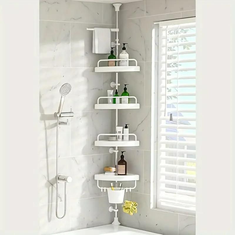 Multi-Tier Stainless Steel Tripod Storage Rack – Space-Saving Shelf