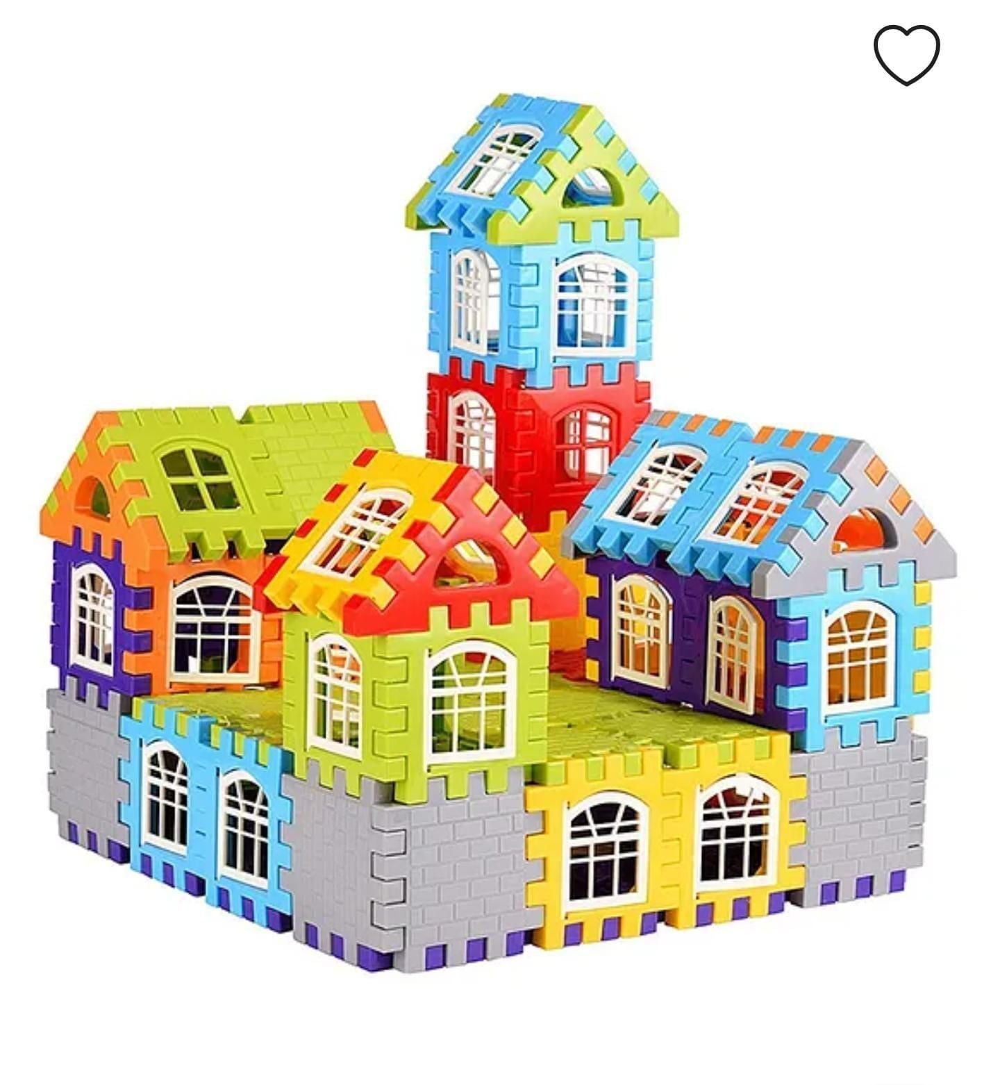 50-Piece Mini House Blocks – Safe & Fun Construction Toy for 2-5 Year Olds