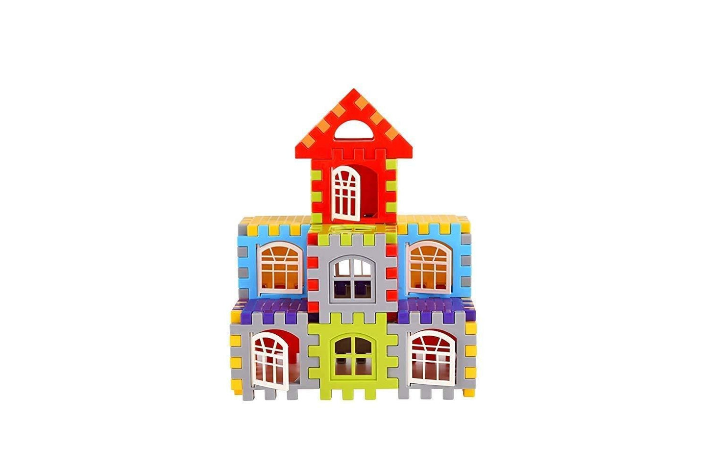 50-Piece Mini House Blocks – Safe & Fun Construction Toy for 2-5 Year Olds