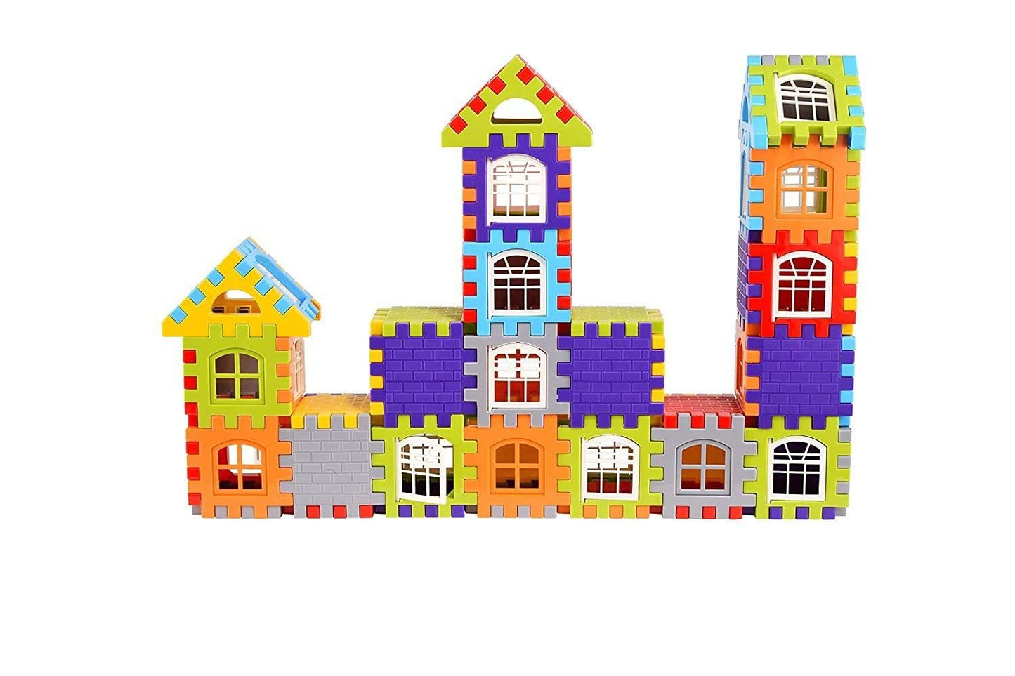 50-Piece Mini House Blocks – Safe & Fun Construction Toy for 2-5 Year Olds