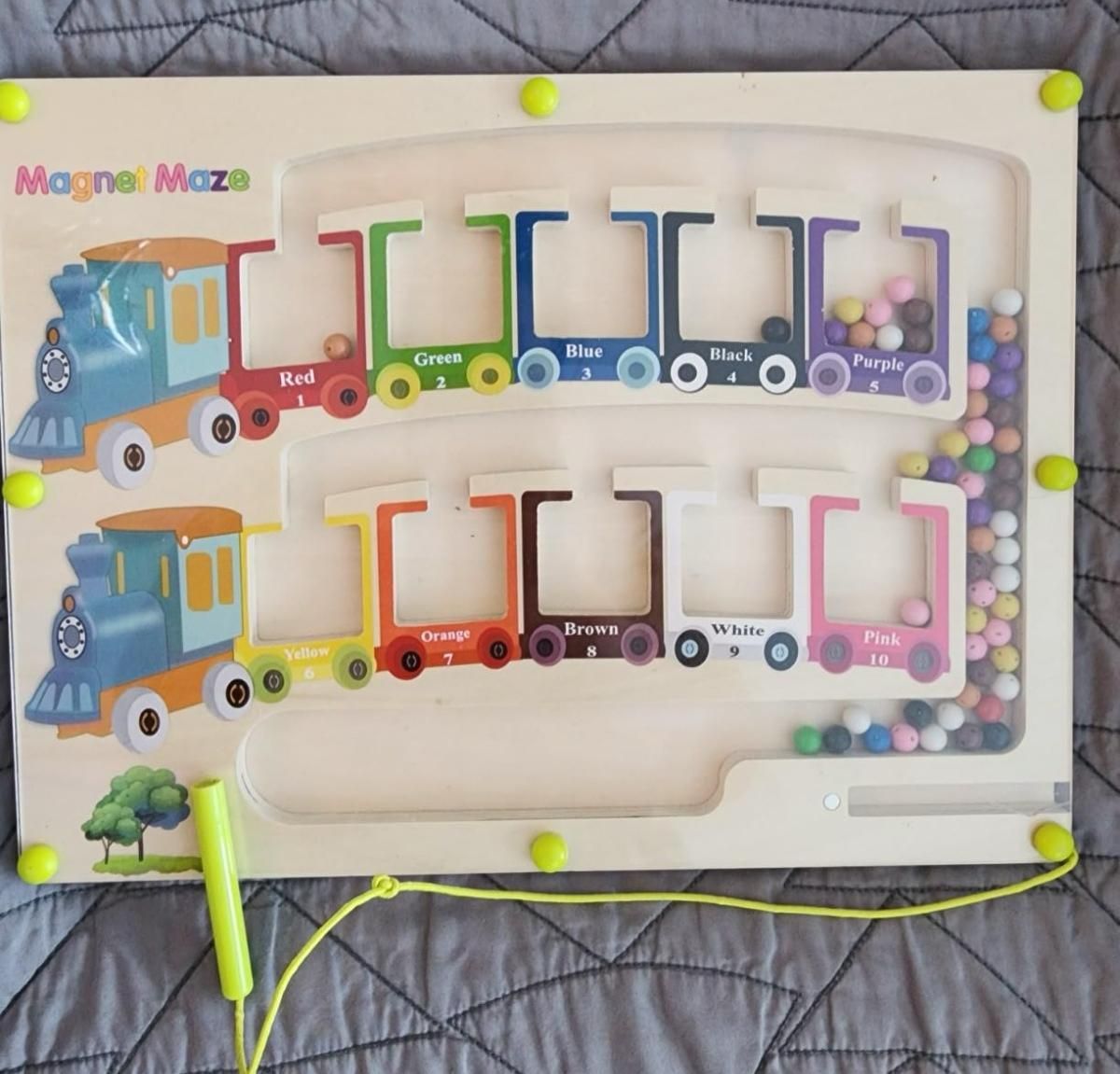 Kids Magnetic Color & Number Puzzle Board