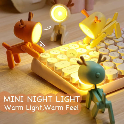 Mini LED Table Lamp – Adjustable Angle, Portable Lighting for Home & Office