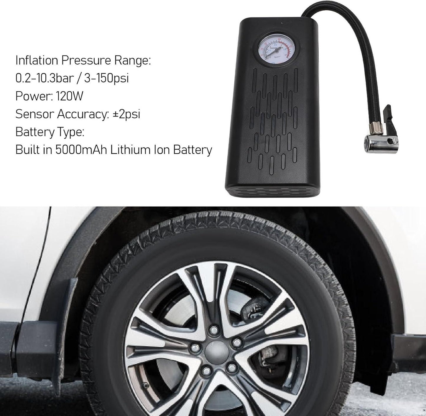 Portable Tire Inflator – Compact Air Compressor for Car, Bike & SUV