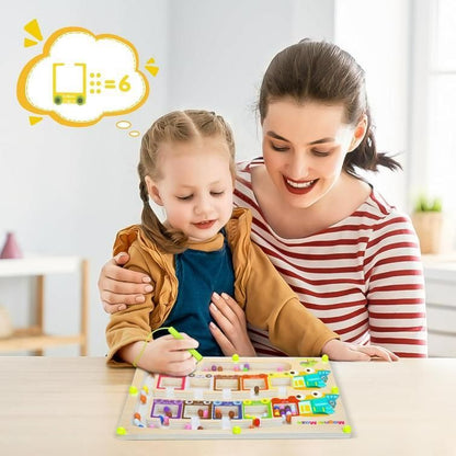 Kids Magnetic Color & Number Puzzle Board