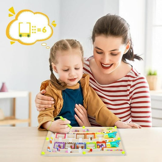 Kids Magnetic Color & Number Puzzle Board