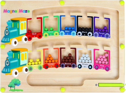 Kids Magnetic Color & Number Puzzle Board