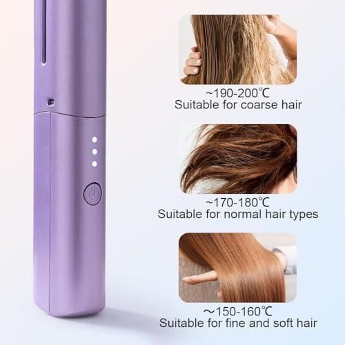 Cordless Hair Straightening Comb – Rechargeable Hot Comb for All Hair Types
