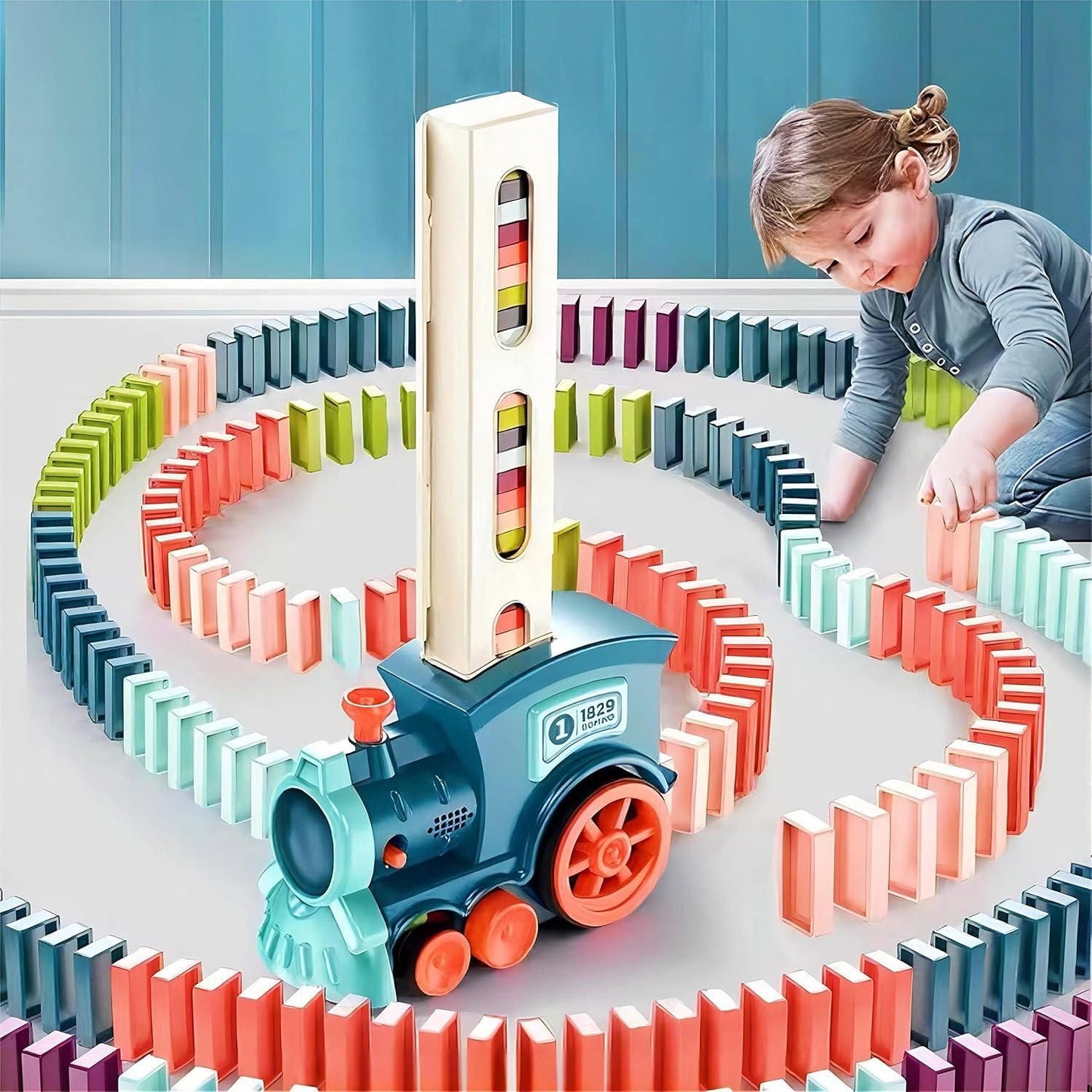 STEM Train Domino Toy for Kids – Safe & Educational