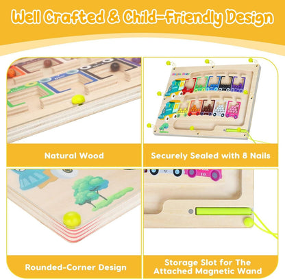 Kids Magnetic Color & Number Puzzle Board