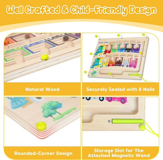 Kids Magnetic Color & Number Puzzle Board