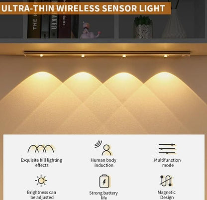 ED PIR Motion Sensor Cabinet Light – USB Rechargeable, Automatic On/Off