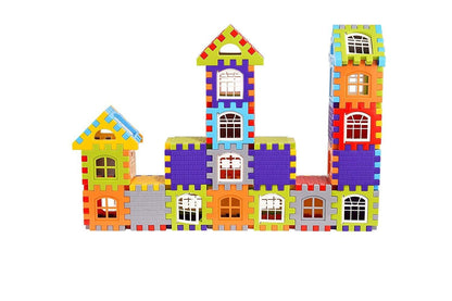 50-Piece Mini House Blocks – Safe & Fun Construction Toy for 2-5 Year Olds
